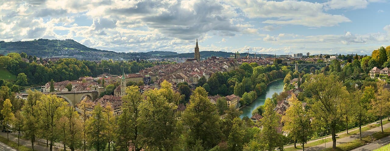 Bern Panorama von Rosengarten 20211007