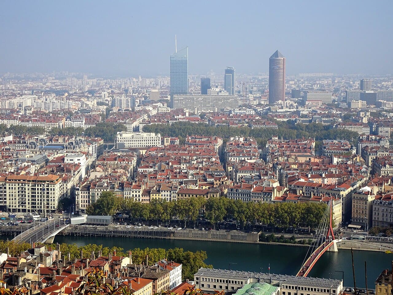 Lyon vu depuis la Basilique Notre-Dame de Fourvières